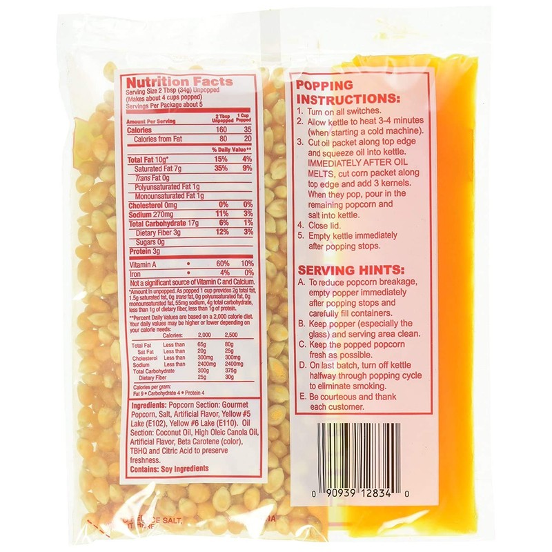 Popcorn Supply 5.5 OZ Portion Pack for 4 OZ Popper