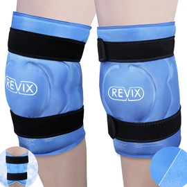 REVIX 20" XXXL Ice Pack for Knee, Back, Shoulder, Reusable Gel ice Packs to Reduce Discomfort, Ice Knee Wrap with Cold Compression for Ease Fatigue and Promote Flexibility, Set of Two