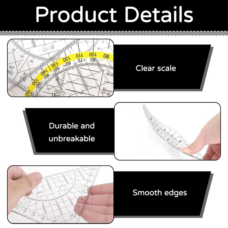 Set Square with Handle, Set Square Large and Small, 20