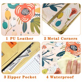 YeeCASE YeeCASE Server Book, Painted Server Books for Waitress, Durable Leather Waitess Book with Zipper Pocket,Server Manual Checkbook Fits Server Apron