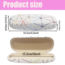 GUO-YING Pack of 3 Hard Glasses Case, Scratch-Resistant Leather Glasses Box with Hard Case and Cleaning Cloth, Portable Hard Case for Most Glasses and Sunglasses