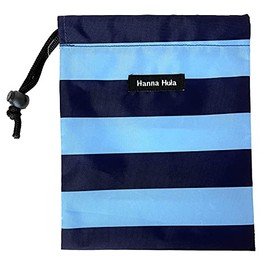 Pet Deodorizing Manor Drawstring Bag, S, Antibacterial/Border Navy