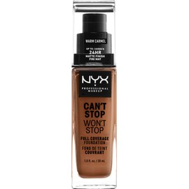 NYX PROFESSIONAL MAKEUP Can't Stop Won't Stop Full Coverage Foundation - Warm Caramel, Medium Tan With Neutral Undertone