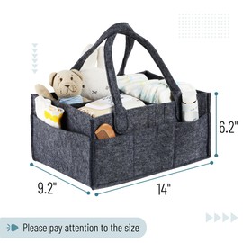 Mr. Pen- Baby Diaper Caddy Organizer, Charcoal Gray, Diaper Organizer, Car Diaper Caddy, Baby Caddy Organizer, Portable Diaper Caddy, Diaper Organizer for Changing Table, Baby Organizer for Nursery