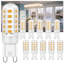 Ugvmn G9 LED Warmweiß 5W Entspricht 40W Halogenlampen, Kein Flimmern LED G9 Warmweiss 2700K, G9 Leuchtmittel LED Lampen, Glühbirne G9 420lm, AC 220-240V, Nicht Dimmbar, 10er Pack