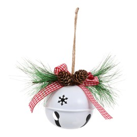 TOVINANNA Merry Christmas Decor Santa Bell Ornaments 70mm Large Bells Outdoor Christmas Decorations