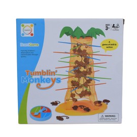 JAMERPD Crazy Monkeys, Children's Games, Board Games, Tumblin' Monkeys, Crazy Monkeys with Roulette, Board Games Children Aged 3+, 2-4 Players, Gift for Children, Interactive Toy