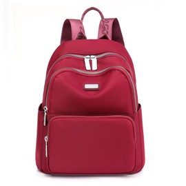 JIANLINST Women's Backpacks Purse Waterproof Multi-Pocket Casual Daypacks Shoulder Bag for Ladies Girls Burgundy