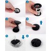 Hibbent 2 Pack Universal Bathroom Sink Drain Stopper, Pop Up