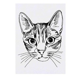 Large 'Cat Face' Temporary Tattoo (TO00019004)