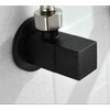 Square Angle Stop Valve Brass Black Finish G1/2"Shut Off Valve