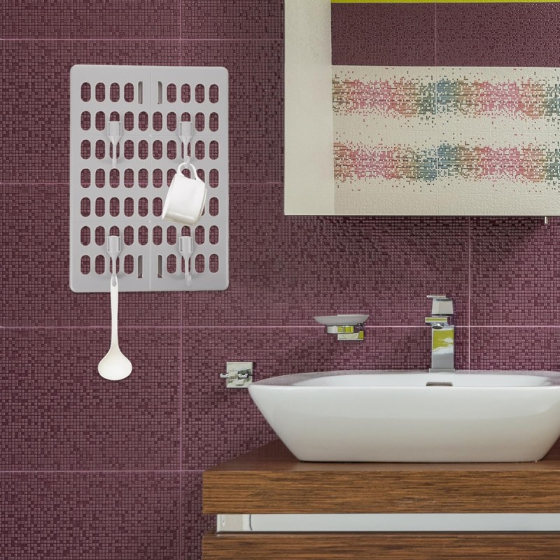 COHEALI 1 Set Nail Wall Mount Pegboard Organizer with Hooks