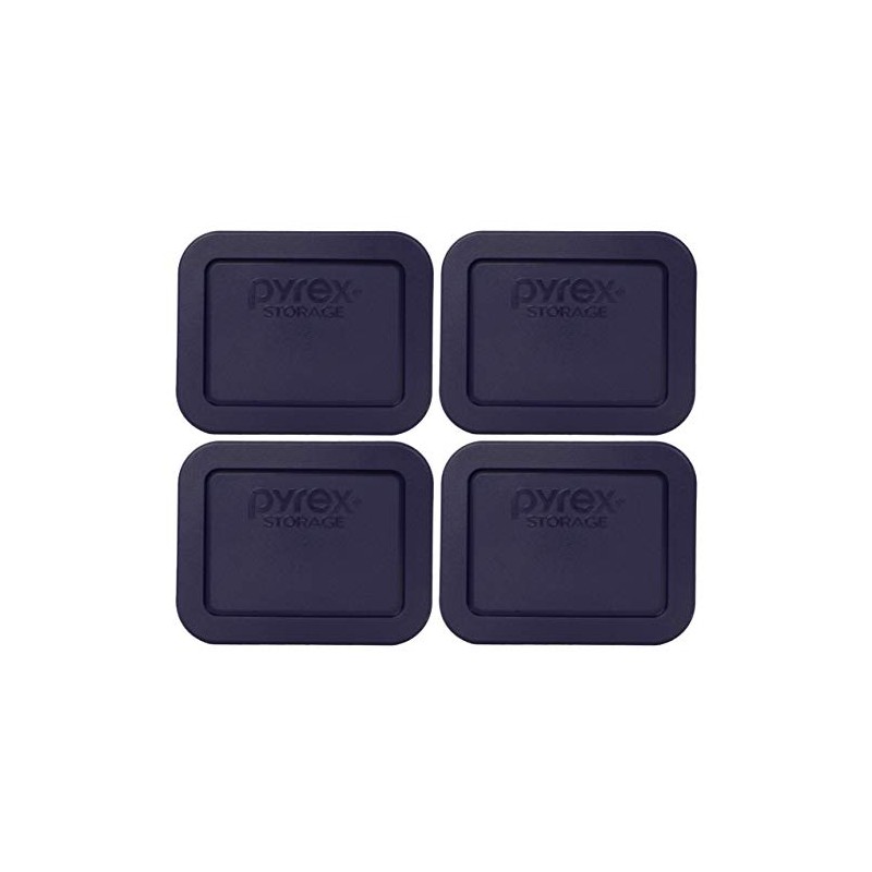 Pyrex 7213-PC 1.9 Cup Dark Blue Rectangle Plastic Food Storage