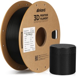 Inland PLA Basics 4 Pack Filament 1.75mm, 4 Pack Black Basic PLA 3D Printer Filament, Dimensional Accuracy +/- 0.02 mm, 4 Packs 1kg Spool (2.2 lbs) – FDM 3D Printing