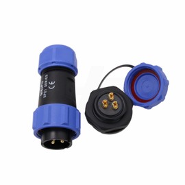 HangTon SP21 3-Pin Aviation Circular Plastic Connector Male Female 30A Dustproof 12AWG Industrial Energy Outdoor Application