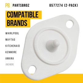 PartsBroz WP8577274 8577274 Thermistor (2-Pack) - Compatible With Whirlpool Kenmore Maytag KitchenAid Dryer - Replaces AP6013514 PS11746740 3976615 110.87729701 GEW9250PW1 MEDB835DW3 MGD4200BG1