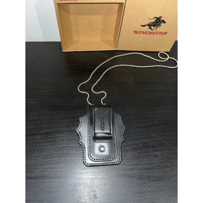 NYPD Detective Badge Shield Holder Black Winchester. FREE TACTICAL BELT