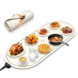 WOKALON WOKALON Warming Mat for Food Extra Large,(XXL 36x15), Food Warmers for Parties Buffet and Home Daily Use,Roll Up Food Warmers