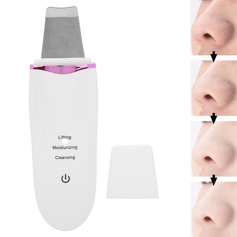 Ultrasonic Skin Scrubber Blackhead Removal Pore Cleaning Face Spatula for