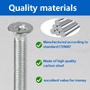 Pack of 30 M5 Countersunk Screws, Flat Head Machine Screws,