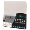 Dreamzie Elasticated Cotton Fitted Sheet, 160 x 200 x 30
