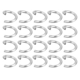 sourcing map 300Pcs Open Jump Rings, 5mm 316 Stainless Steel O Ring, Split Rings Circle Clasp Connecting Rings for Jewelry Making Supplies Necklace Repair, Silver