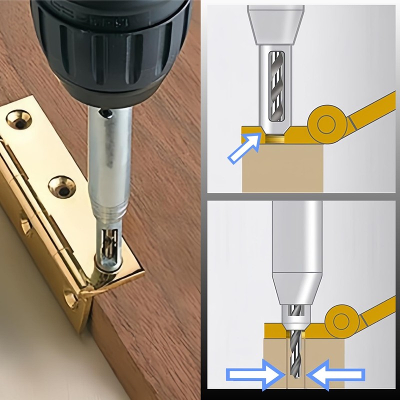 4Pcs Self Centering Drill Bit Set, 1/4 Inch Hex Shank