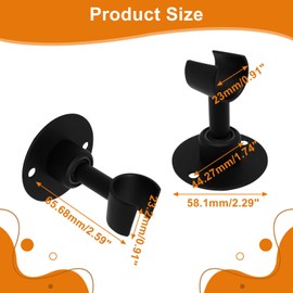 SWZHAI Shower Head Holder Wall Mount 304 Stainless Steel Handheld Shower Head Holder, 360° Adjustable Shower Sprayer Holder Metal Shower Head Bracket, Black