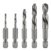 5Pcs 1/4" Quick Change Hex Shank Metal Stubby Drill Bits,