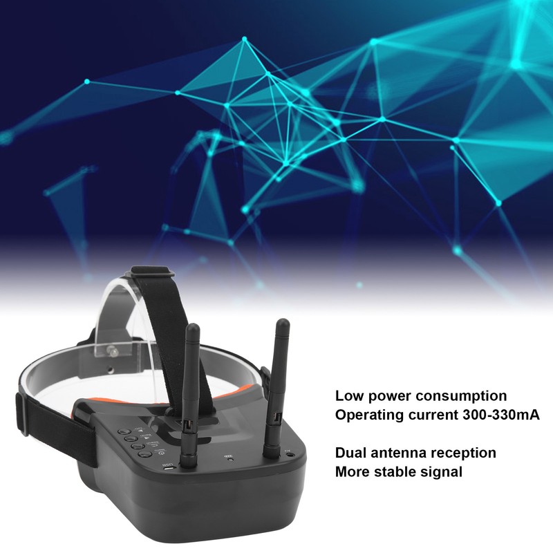 3inch FPV Glasses 5.8G Double Antenna Reception Wearable 40CH Transmission