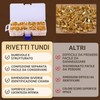 Tundi Set di 300 rivetti cavi, in 3 misure, in
