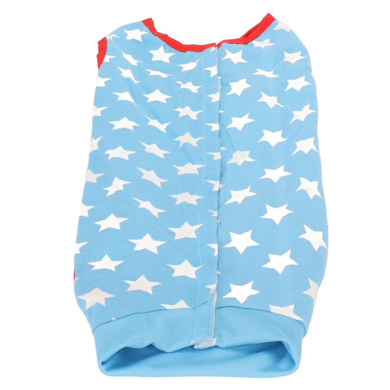 Dog Recovery Suit Blue Stars Pattern Prevents Licking Cotton Pet