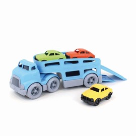 Green Toys Car Carrier, Blue - Pretend Play, Motor Skills, Kids Toy Vehicle. No BPA, phthalates, PVC. Dishwasher Safe, Recycled Plastic, Made in USA.