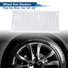 Partuto 20 Pcs Wheel Rim Stickers Arc-Shape Car Wheel Rim