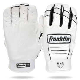 Franklin Sports CFX FP Softball Batting Gloves Pair, Women's X-Large, White/Black