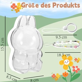 Esshogo 1 Piece Lbb Clear Protective Case Short Necklace and Crystal Bracelet Pendant Protective Keychain for Lbb Protective Case Cover for Lbb Hard Shell with Transparent Cover for Sitzf