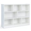 Costway 3-Tier Open Bookcase 8-Cube Floor Standing Storage Shelves Display