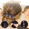 7pcs 2025 New Sparkling Crystal Stone Braided Hair Clips for