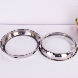 NatureMan Wok Ring is Suitable for All Woks, Pans, Steel Wok Rack, 7.6" and 9.8", Reversible Size, Kitchen Utensils (Pack of 2)