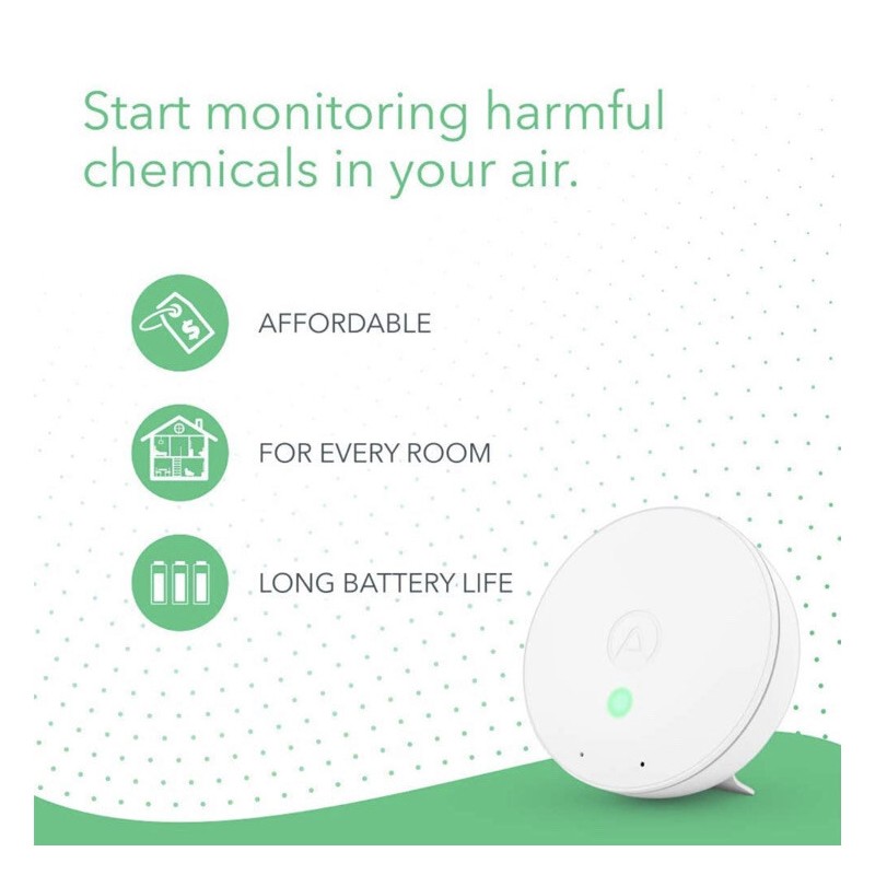Airthings Wave Mini Smart Indoor Quality Monitor Model 2928