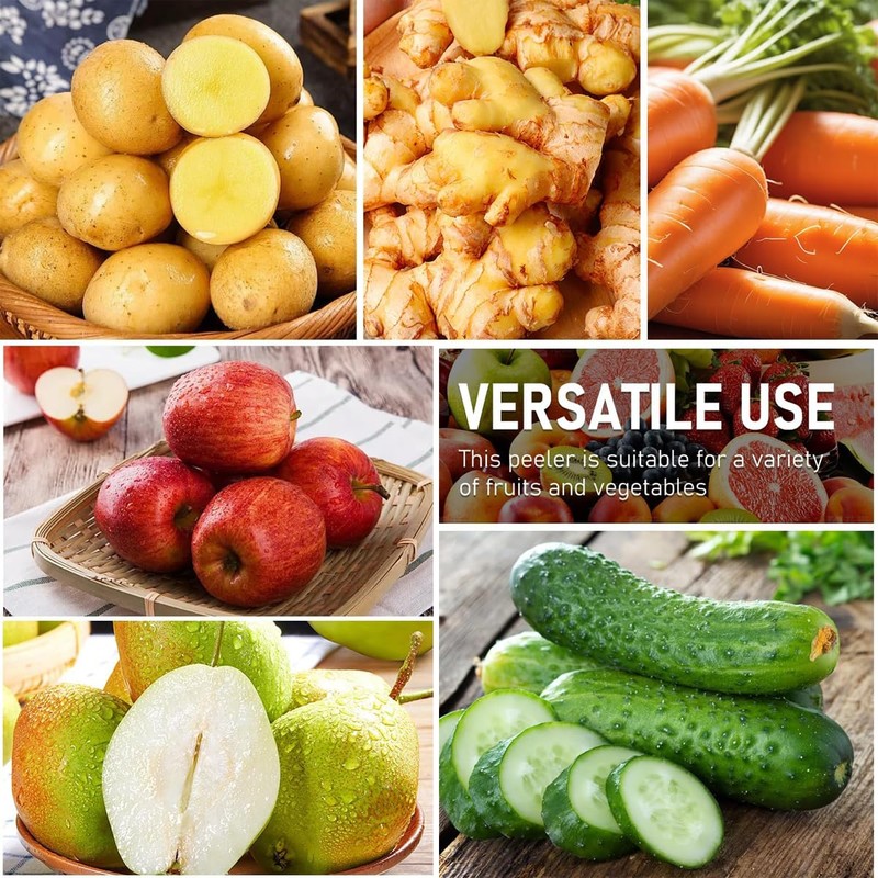2PCS Peeling Knife with Container,Double-Sided Stainless Steel Multifunctional Kitchenware Set,Vegetable