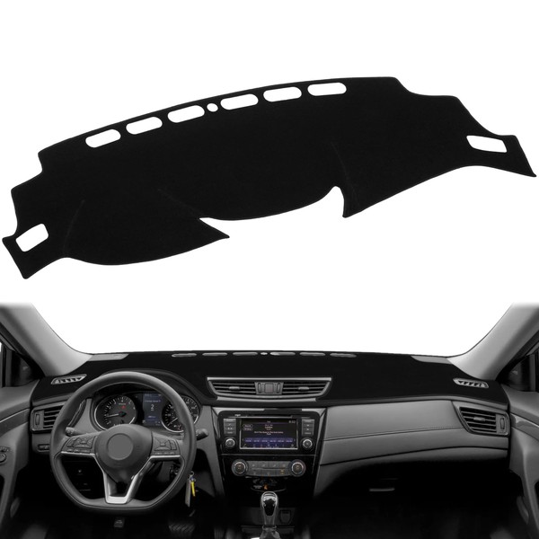 TUYICN Car Dash Cover Compatible with Rogue 2014-2020 Non-Slip Center