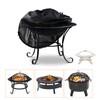ZONADAH Fire Pit Cover 48 Inch Heavy Duty Waterproof Round