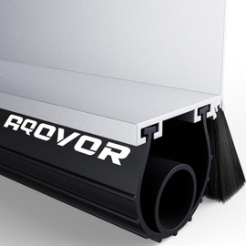 Universal Garage Door Seals Kit More Sizes (10, 16.5, 20 Ft), U + O Garage Door Seal Bottom, Rubber Weatherproof Seal & Brush with Aluminium Track Retainer Kit, Against Dust, Noise Reducing (16.5 Ft)