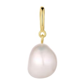 gorjana - Pearl Parker Charm 3/8" - Luxurious 18k Gold-Plated Finish - Unique Baroque Pearl - Easy Attachment Clasp - Versatile Jewelry Piece - Romantic Necklace Addition