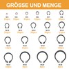 VIGRUE 400-Piece Snap Ring Assortment Circlip Set 19 Sizes Carbon
