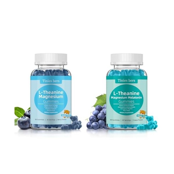 L-theanine Gummies GABA Boost Formula and L-Theanine Gummies 400mg, Magnesium