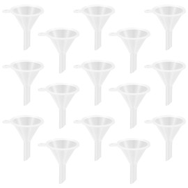 Mini Plastic Funnels Set, 22 Pieces, Clear Laboratory Funnels for Essential Oils, Perfumes, Small Bottles, Arts and Crafts Supplies