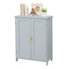 TaoHFE Grey Bathroom Storage Cabinet,Bathroom Cabinets Freestanding with 2 Doors,Towel