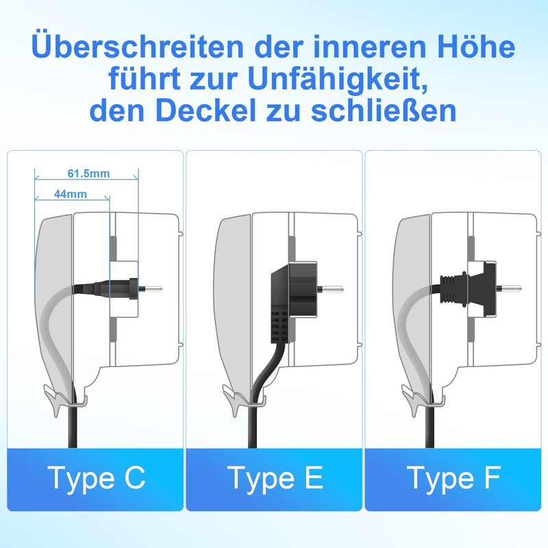Marscharm Outdoor Socket Waterproof 1 Way 2 Sockets IP66 Switch